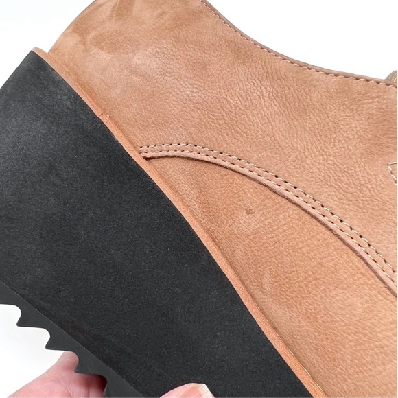 Eileen Fisher Shoes Zola Platform Wedge Bootie Earth Tumbled Nubuck Size 10 - Picture 16 of 16